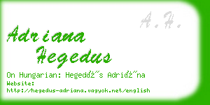 adriana hegedus business card